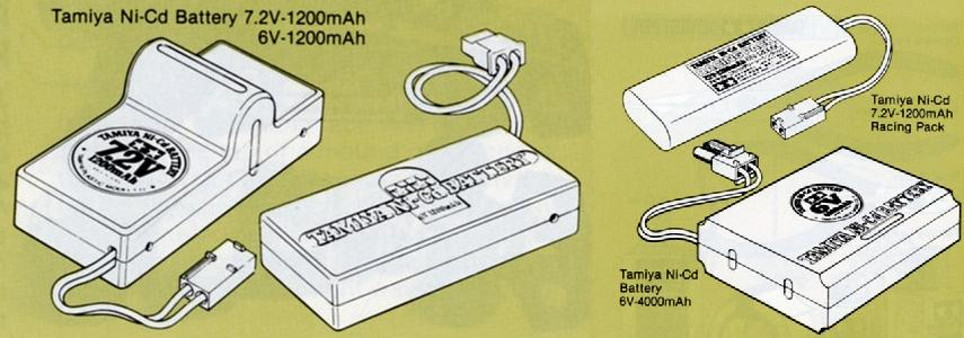 Tamiya NiCD battery pack formats